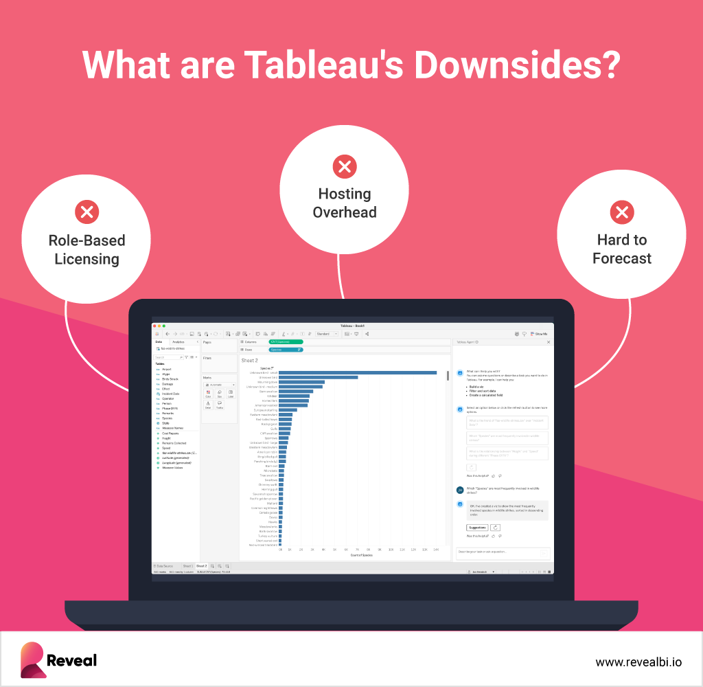 Tableau Embedded Analytics Downsides